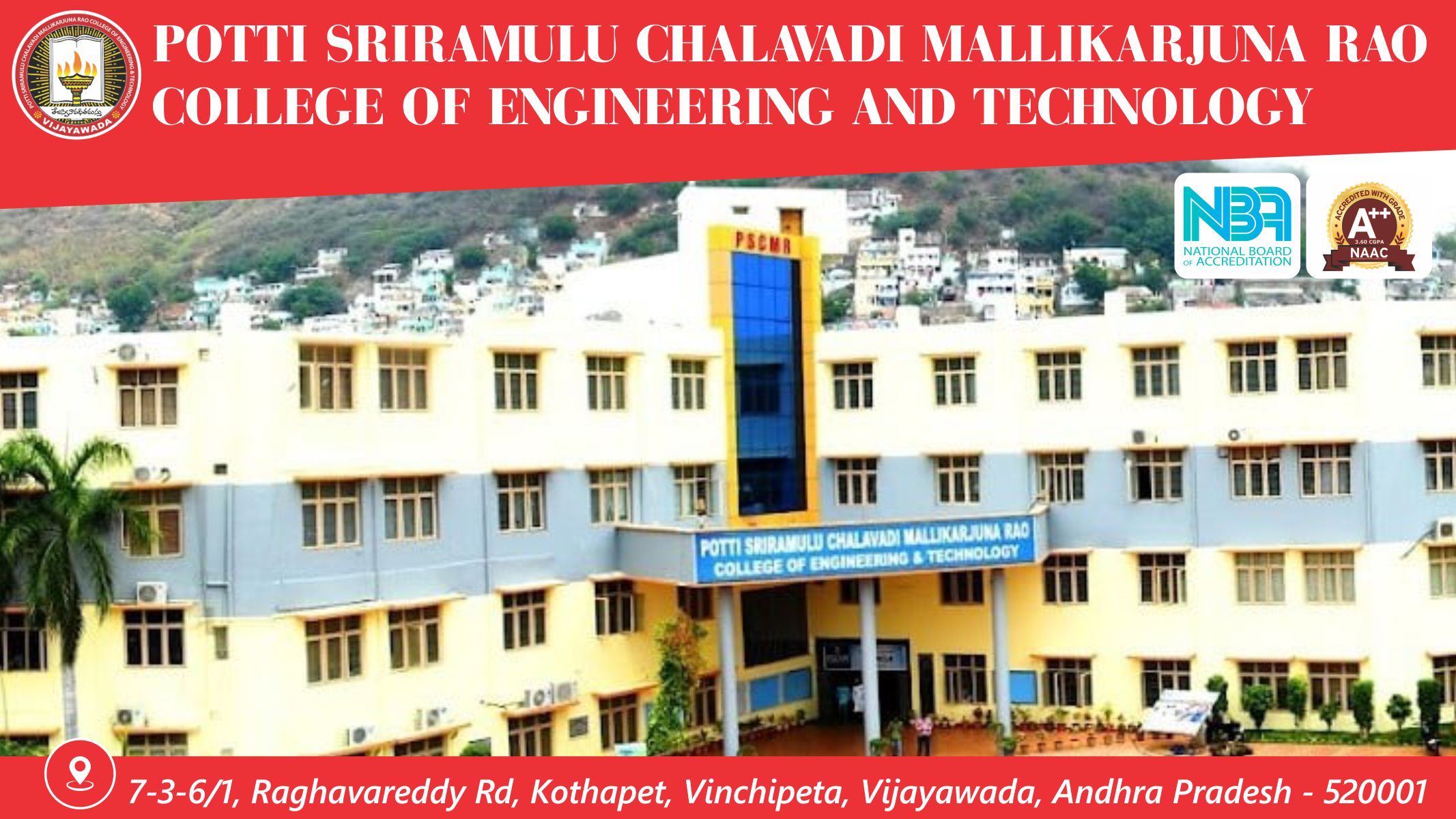 out side view of Potti Sriramulu College Of Engineering And Technology